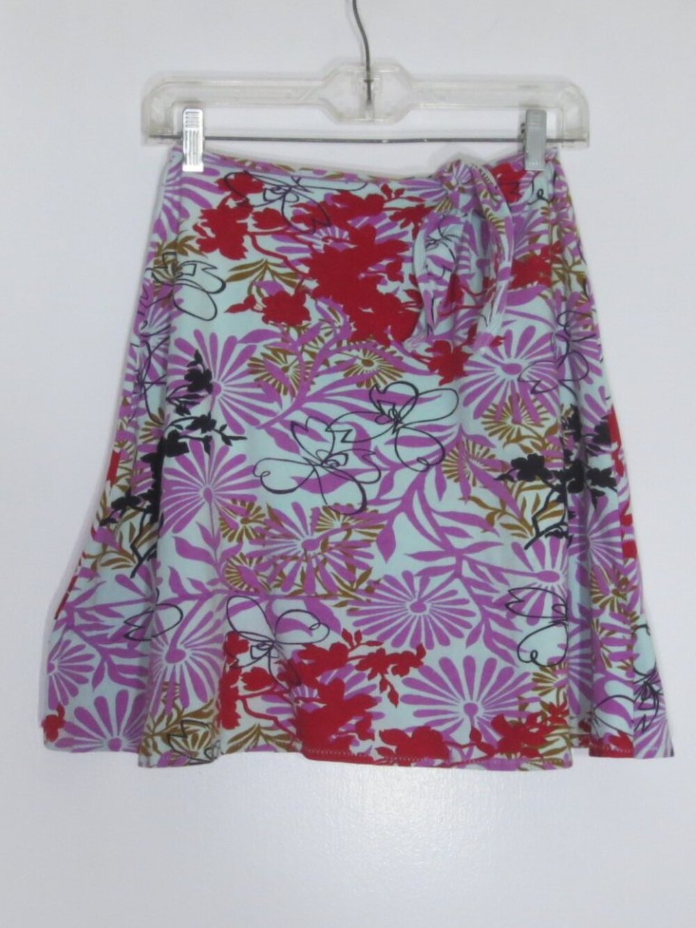 NEW Charlotte Tarantola Skirt Colorful Asian Graphic Floral A-line Mini size S